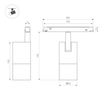 Трековый светильник Arlight MAG-ORIENT-SPOT-ZOOM-R65-15W Day4000 048662-1