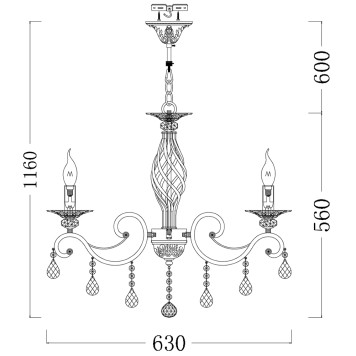 Люстра Maytoni Grace ARM247-06-G-10