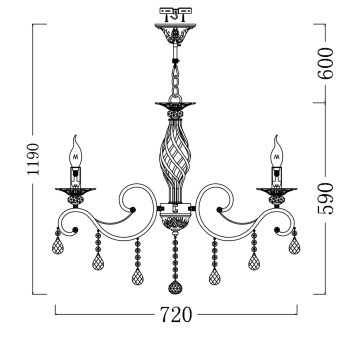 Люстра Maytoni Grace ARM247-08-G-14