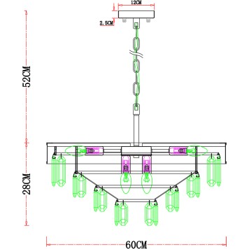 Люстра Arte Diadem A1002LM-8CC-5