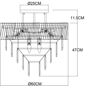 Светильник потолочный Arte Muscida A1004PL-10SI-4