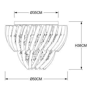 Светильник потолочный Arte Ella A1054PL-6GO-6