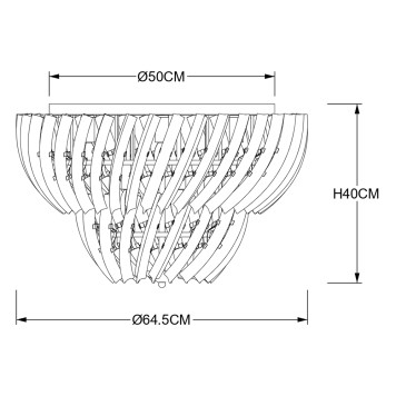 Светильник потолочный Arte Ella A1054PL-9GO-4