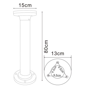 Уличный фонарь Arte Amsterdam A1213PA-1BK-2