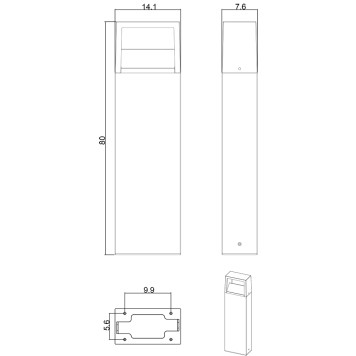 Уличный фонарь Arte Liverpool A1328PA-1BK-3