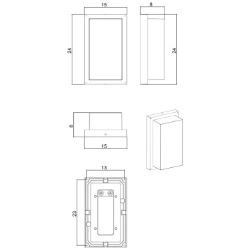 Уличный настенный светильник Arte Menkar A1331AL-1BK-3