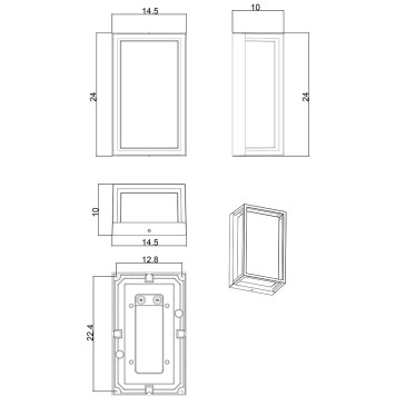 Уличный настенный светильник Arte Menkar A1332AL-1BK-2