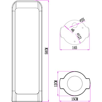 Уличный фонарь Arte Suhail A1646PA-1BK-2