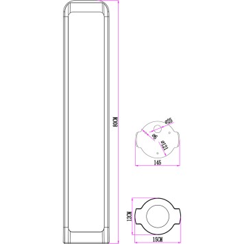 Уличный фонарь Arte Suhail A1648PA-1BK-2