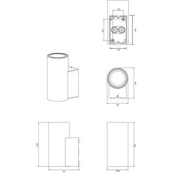 Уличный настенный светильник Arte Torcular A1807AL-1BK-2