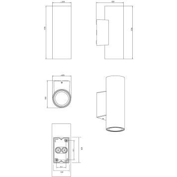 Уличный настенный светильник Arte Torcular A1807AL-2BK-2