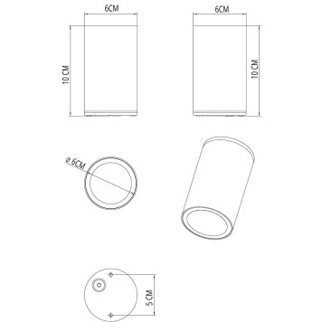 Светильник точечный Arte Torcular A1807PF-1BK-2