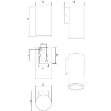 Уличный настенный светильник Arte Torcular A1813AL-1BK-2
