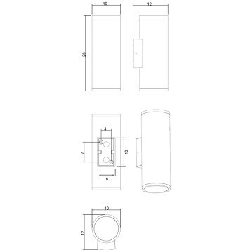 Уличный настенный светильник Arte Torcular A1813AL-2BK-2