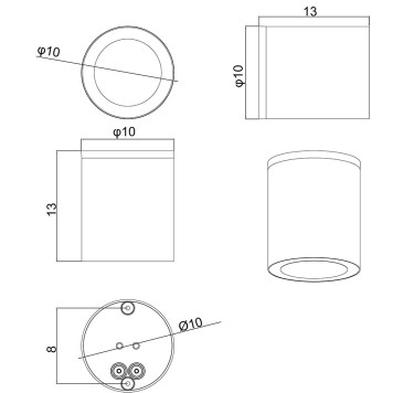 Светильник точечный Arte Torcular A1813PF-1BK-2