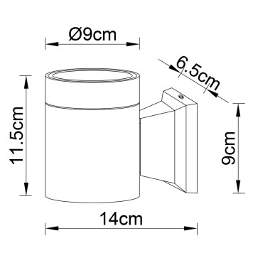 Уличный настенный светильник Arte Piautos A1913AL-1BK-2