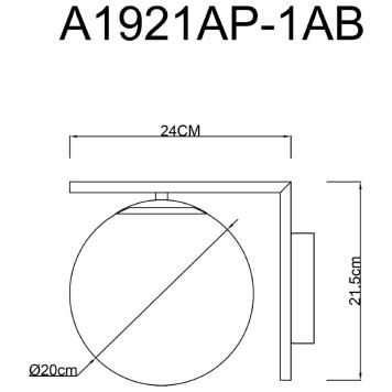 Бра Arte Bolla-Unica A1921AP-1AB-4