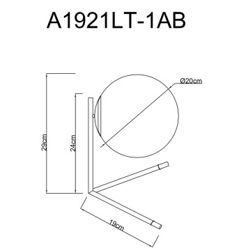 Лампа настольная Arte Bolla-Unica A1921LT-1AB-5