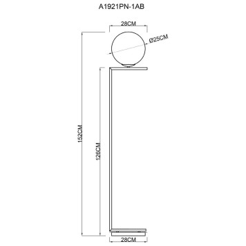 Торшер Arte Bolla-Unica A1921PN-1AB-3