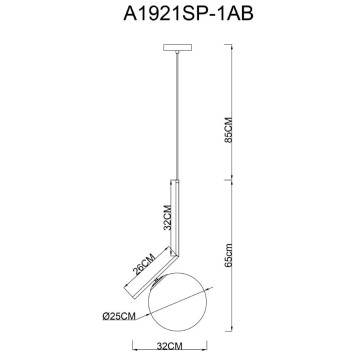 Люстра Arte Bolla-Unica A1921SP-1AB-4