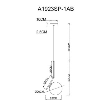 Люстра Arte Bolla-Unica A1923SP-1AB-3
