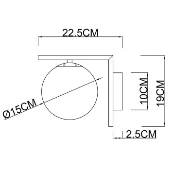 Бра Arte Bolla-Unica A1924AP-1BK-2