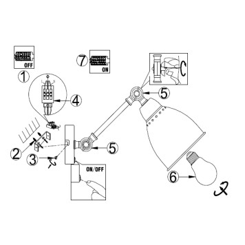 Бра Arte Braccio A2054AP-1GY-3