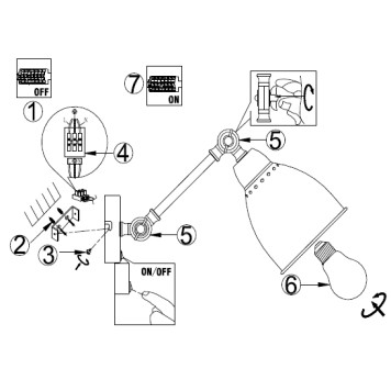 Бра Arte Braccio A2054AP-1WH-5