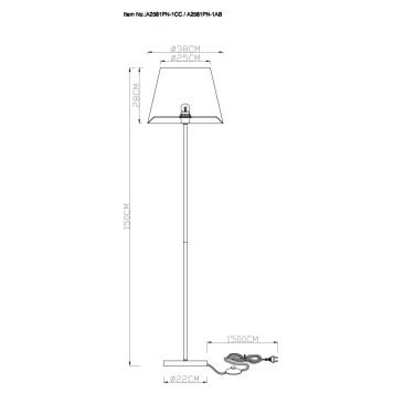 Торшер Arte Elba A2581PN-1AB-3
