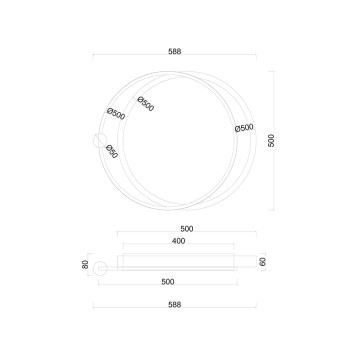 Светильник потолочный Arte Alsafi A2657PL-1BK-1