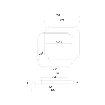 Светильник потолочный Arte Alsafi A2658PL-1BK-1