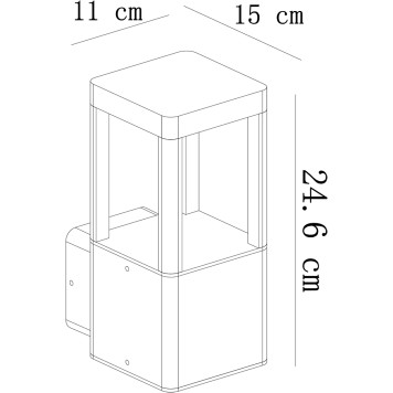 Уличный настенный светильник Arte Pherkad A2726AL-1BK-2