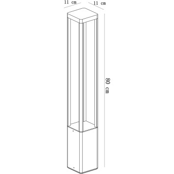 Уличный фонарь Arte Pherkad A2728PA-1BK-3