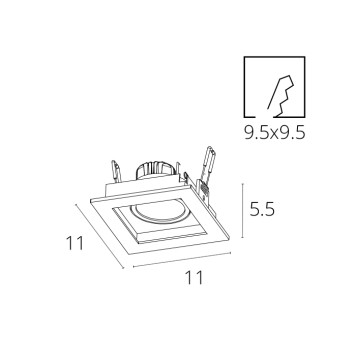 Светильник точечный Arte Grado A2905PL-1WH-1