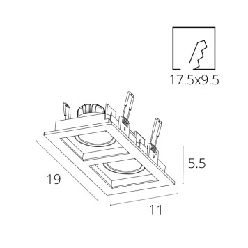 Светильник точечный Arte Grado A2910PL-2WH-3