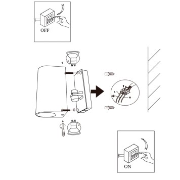Уличный настенный светильник Arte Compass A3102AL-2GY-4