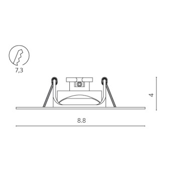 Светильник точечный Arte Accento A3217PL-1GY-1