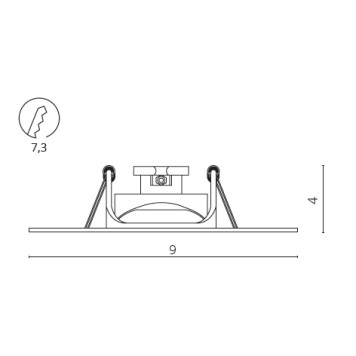 Светильник точечный Arte Accento A3219PL-1GY-1
