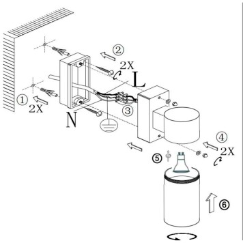 Уличный настенный светильник Arte Sonaglio A3302AL-1GY-2