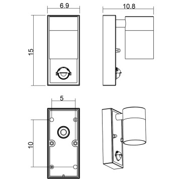 Уличный настенный светильник Arte Mistero A3322AL-1BK-4