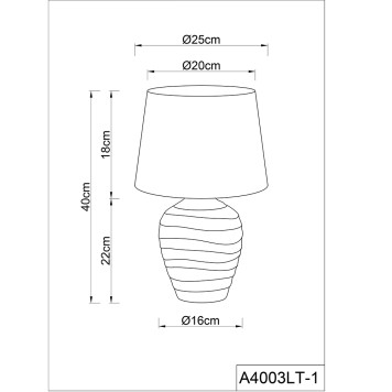 Лампа настольная Arte Korfu A4003LT-1CC-3