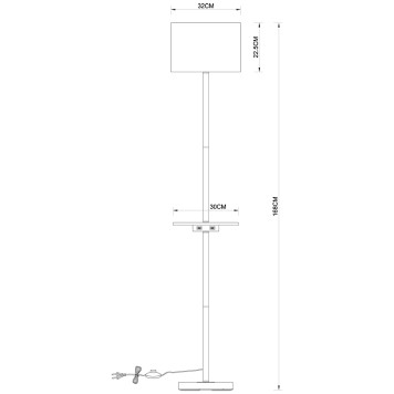 Торшер Arte Combo A4056PN-1WH-4