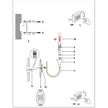 Бра Arte Collinetta A4094AP-1PB-2