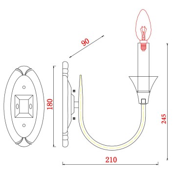 Бра Arte Collinetta A4094AP-1WH-1
