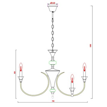 Люстра Arte Collinetta A4094LM-12PB-1