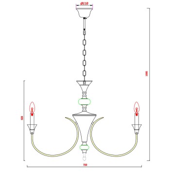 Люстра Arte Collinetta A4094LM-8WH-1