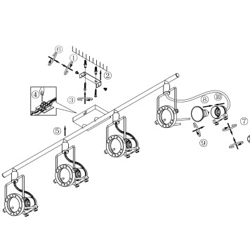 Спот Arte Costruttore A4301PL-4AB-7