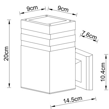 Уличный настенный светильник Arte Heather A4413AL-1BK-2