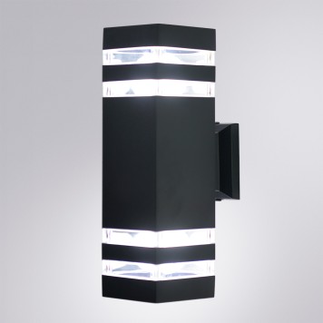 Уличный настенный светильник Arte Heather A4413AL-2BK-3