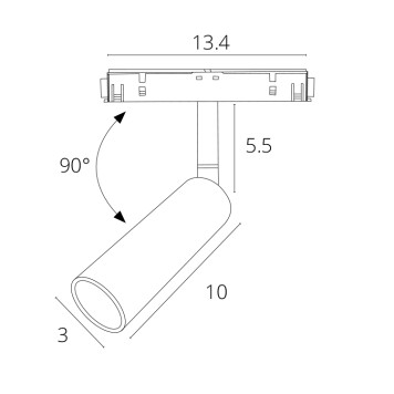 Трековый светильник Arte Linea A4630PL-1BK-1